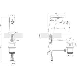 Смеситель Gessi Via Solferino для биде 49007-031